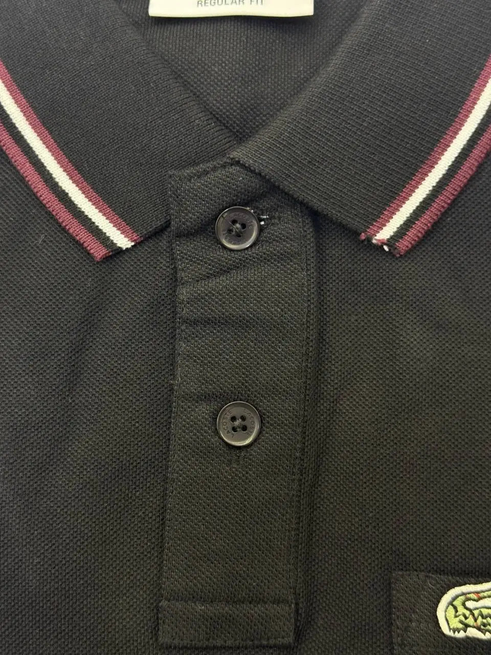 Lacost e Premium Polo Tshirt with Pocket (Black)