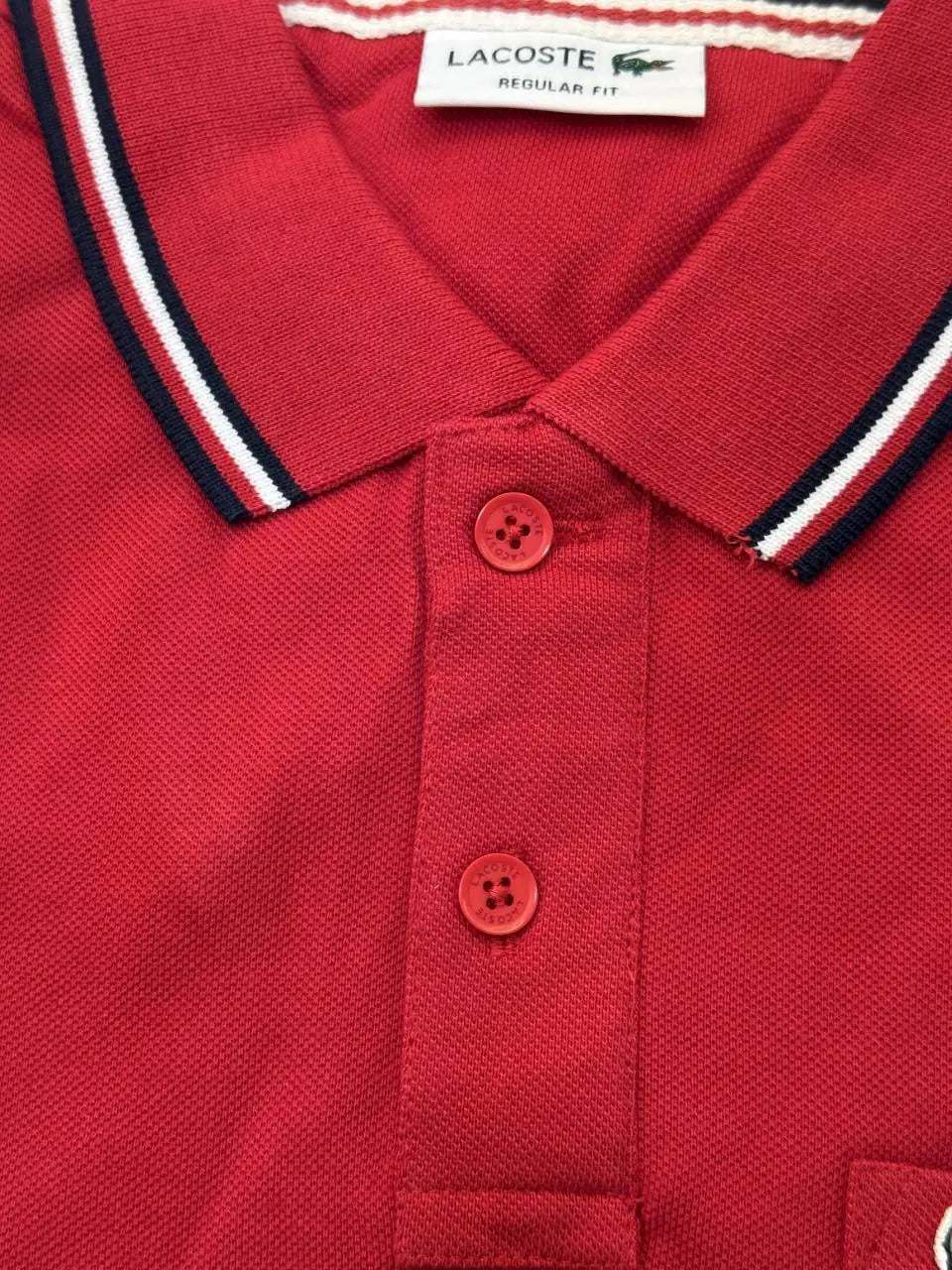 Lacost e Premium Polo Tshirt with Pocket (Red)