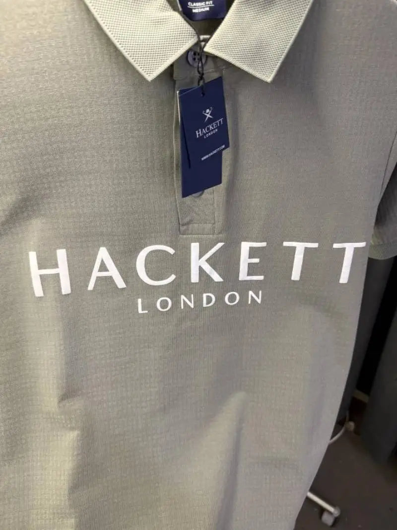 Hacket London Knitted Polo Tshirt (Pista Green)