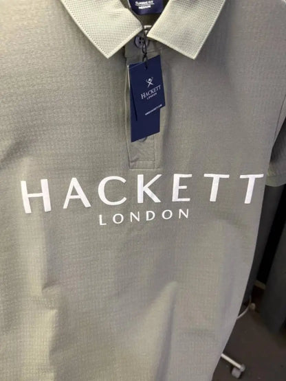 Hacket London Knitted Polo Tshirt (Pista Green)