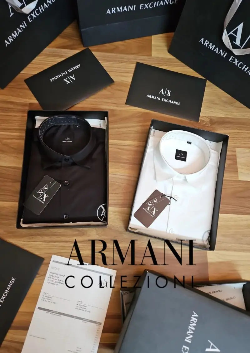 Emporio Arman.i Premium Shirt with box packing Black