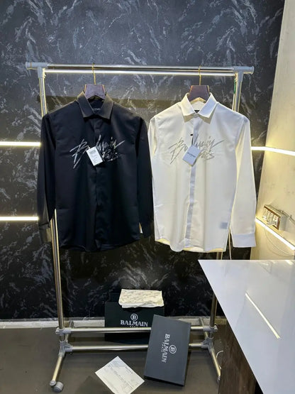 Balmai_n Paris Store article shirt with Original packing BLACK