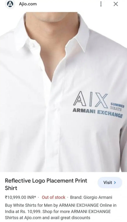 Arman_i Exchange Reflective Store Article Shirt with original packing WHITE