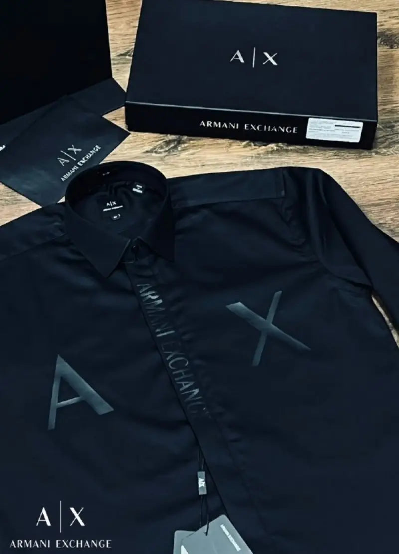 Arman_i Exchange Premium AX Print Shirt Store Article With Original Box Packing Black