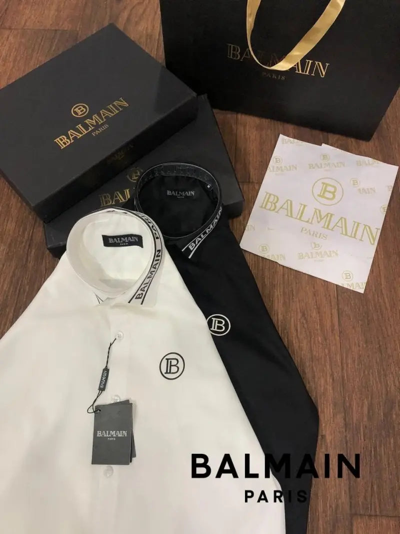 Balmai.n Paris Reflective Print Shirt with Original packing White 144