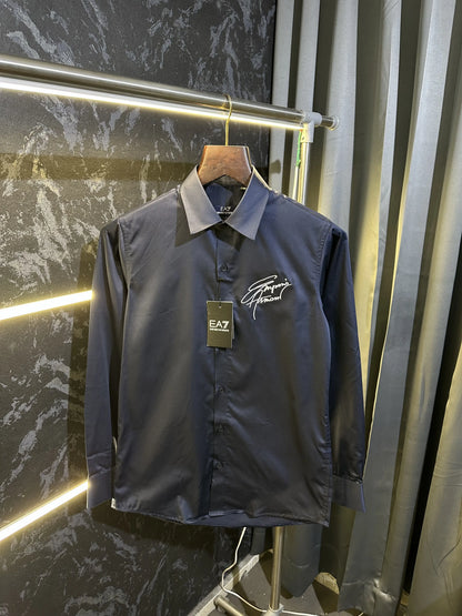 Emporio Arman i Store Article Shirt with Original packing ( NAVY BLUE )