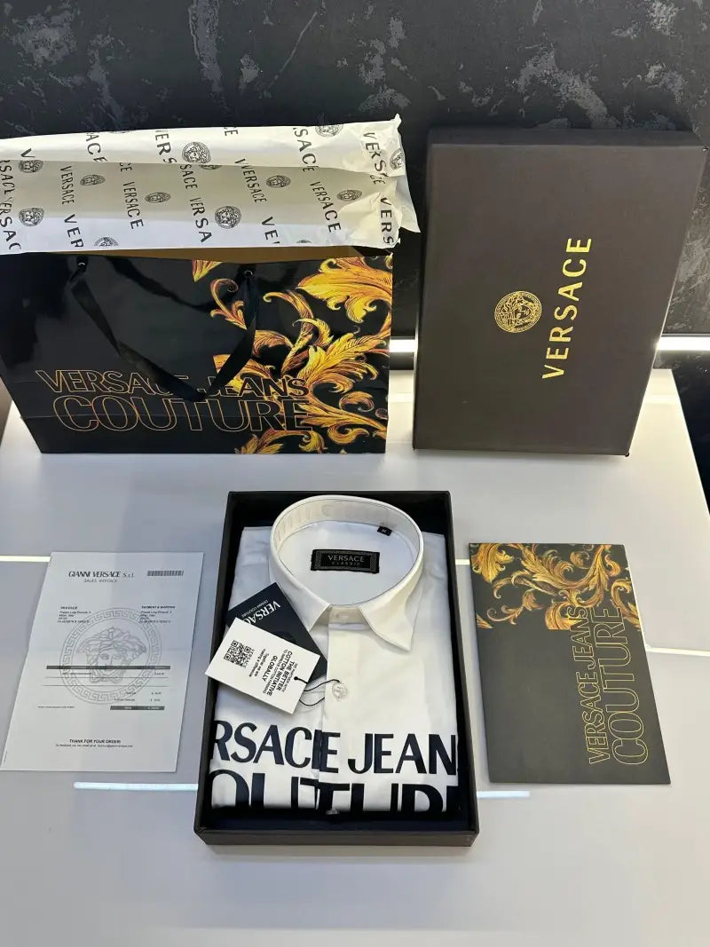 Versace Couture Milano Shirt With Original Packaging Store Article White - (180)