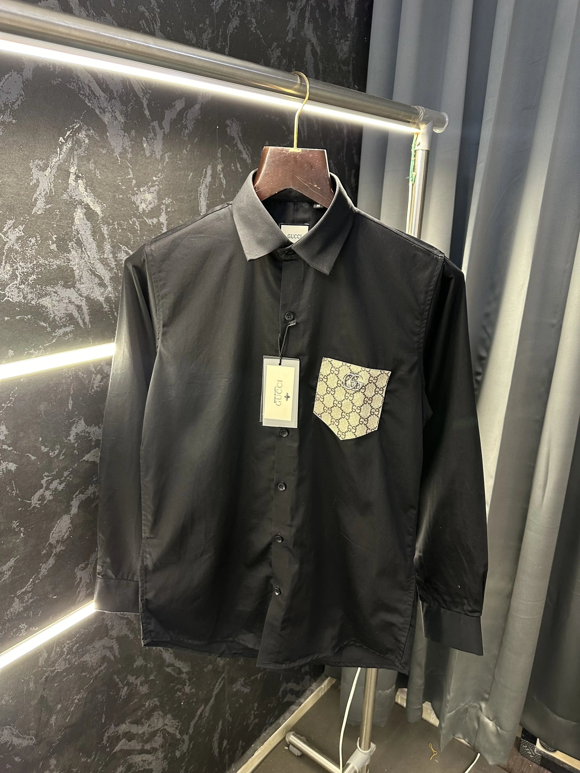 Gucc i Premium Shirt with Original Packing Black