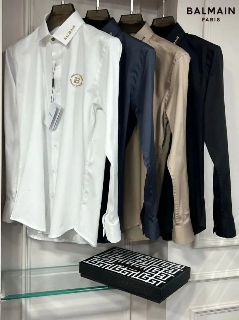 Balmai n Paris Premium Designer Shirt with box packing White