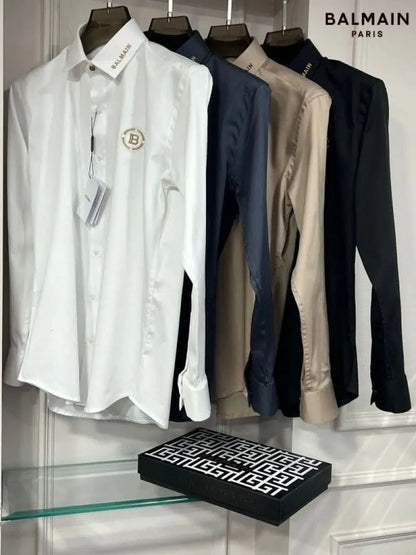 Balmai n Paris Premium Designer Shirt with box packing White