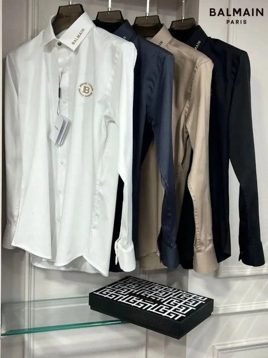 Balmai n Paris Premium Designer Shirt with box packing White