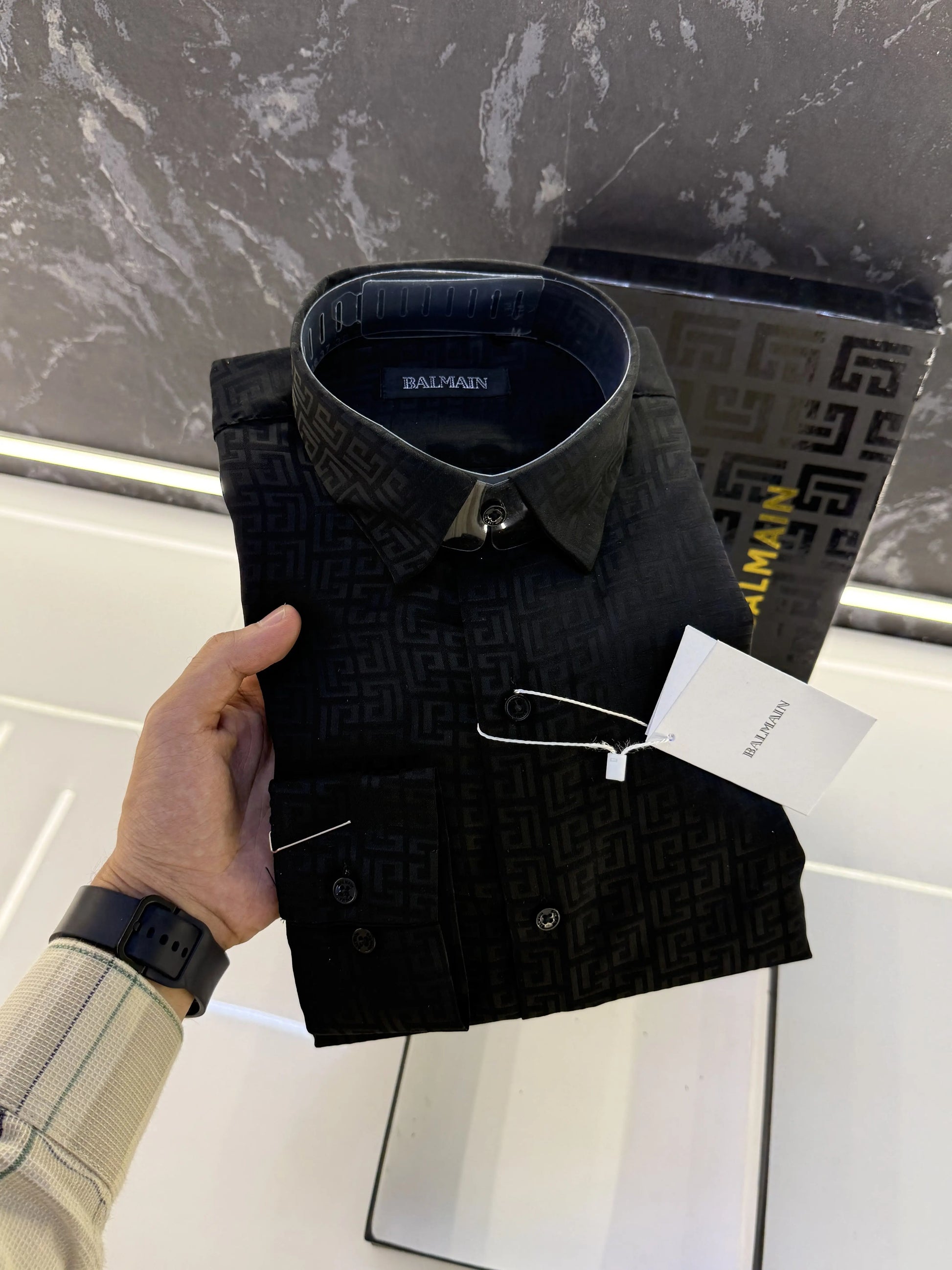 Balmai n Paris Imported Shirt with Original box ( Black )