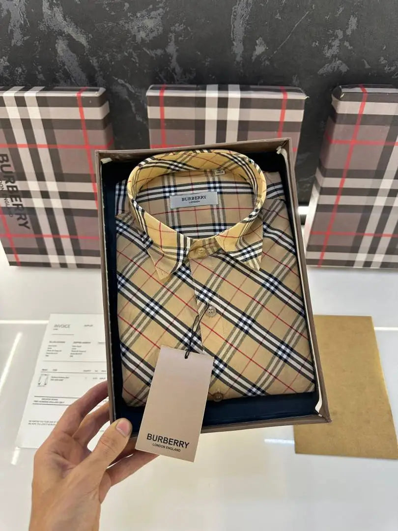 Burberr y Checks Premium Store Article shirt with box - (235)