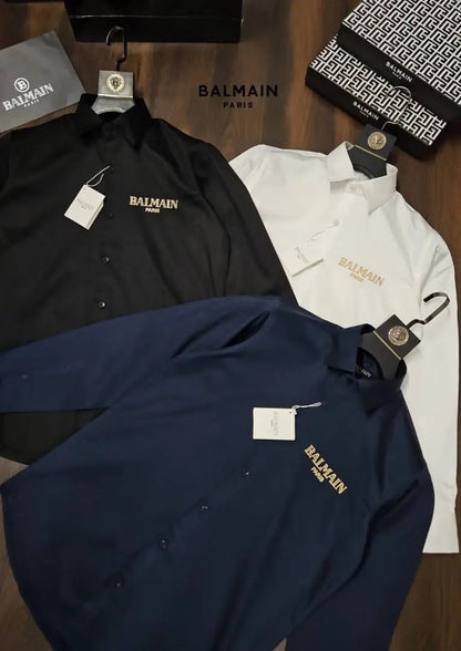 Balmai n Paris Shirt with Original box Carry bag (White)