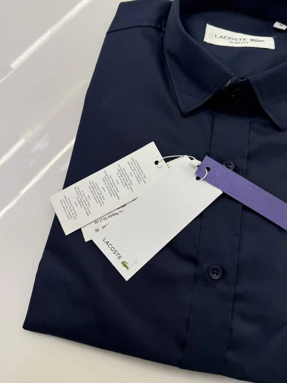 Lacost e Premium Shirt ( Navy Blue )
