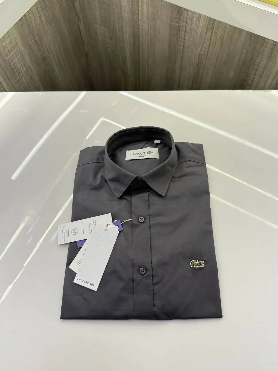 Lacost e Premium Shirt ( Dark Grey )