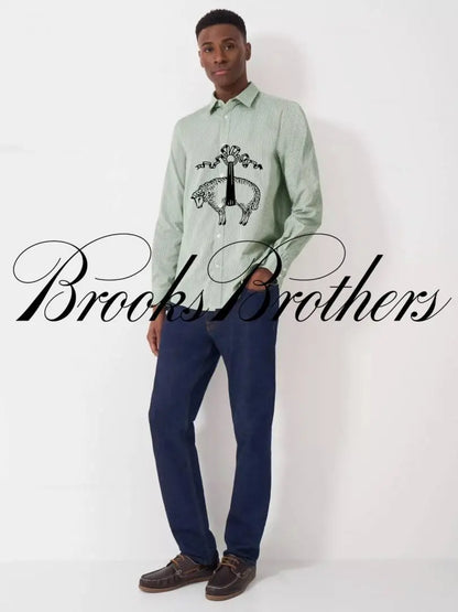 Brooks Brothers Checks Premium Shirt ( Light Green )