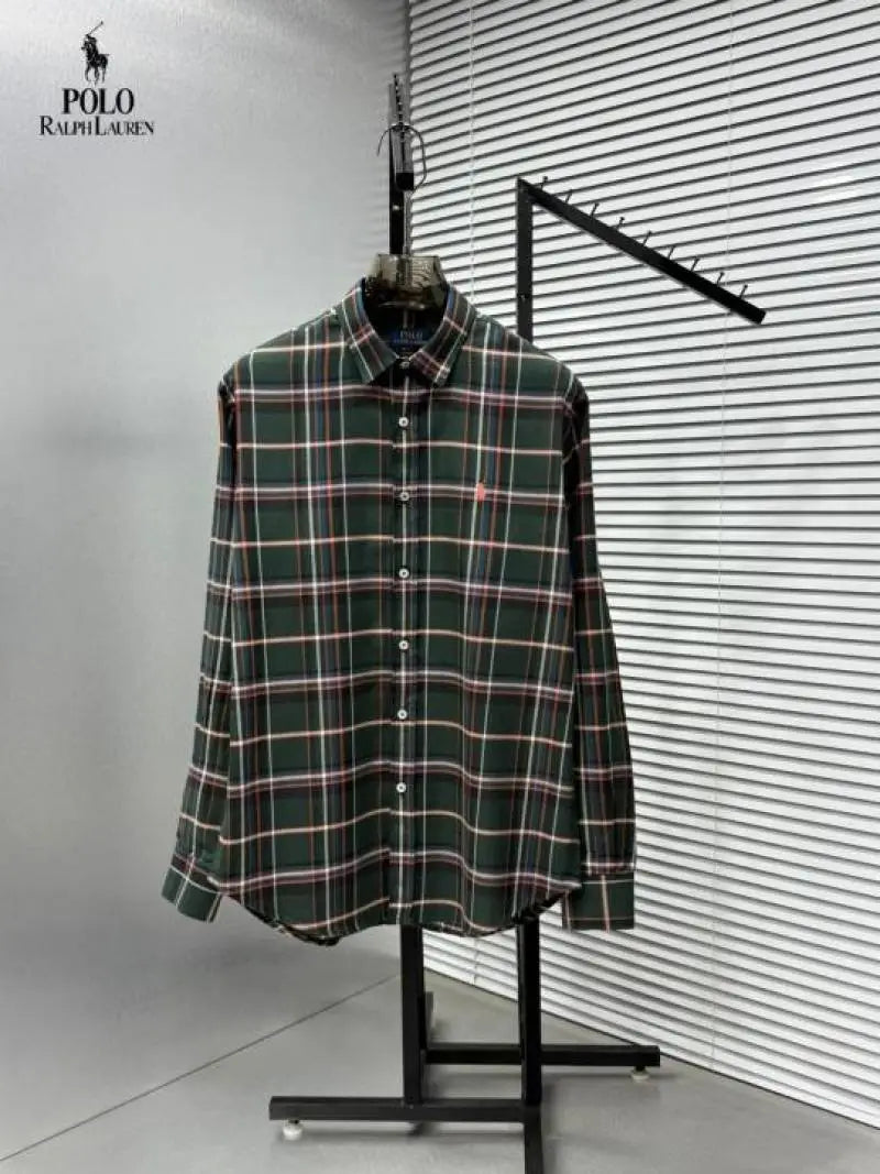 Ralph_Lauren Checks Logo Shirt with Brand box
