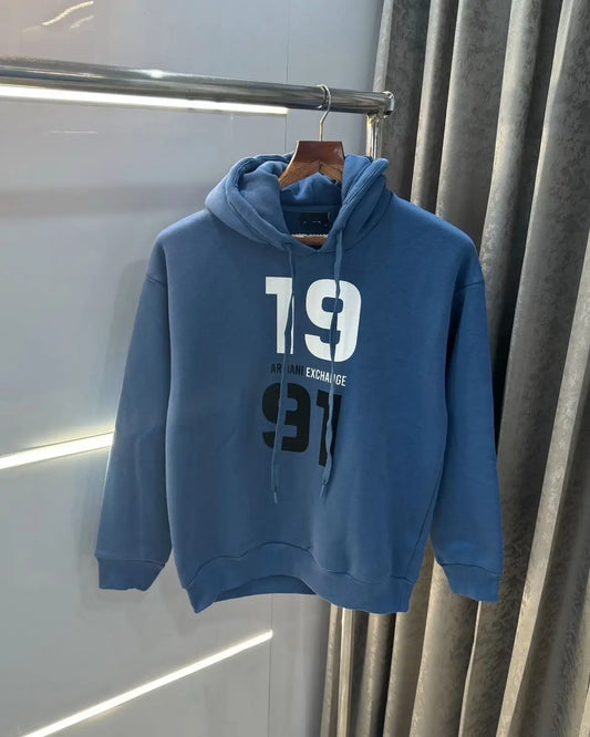 Arman i Exchange Blue Logo Print Imported Premium Hoodie