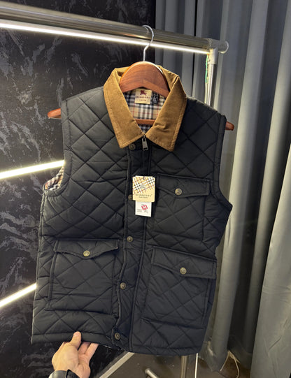 Burberr y Reversible Sleeveless Puffer Jacket (Black)