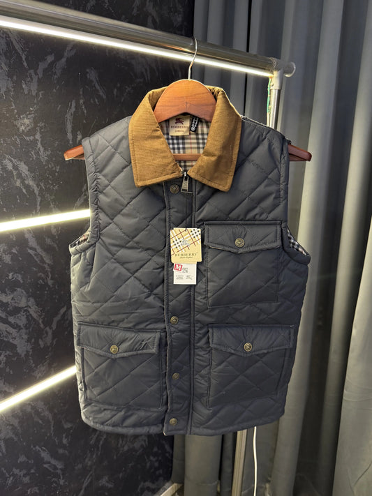 Burberr y Reversible Sleeveless Puffer Jacket (GREY)