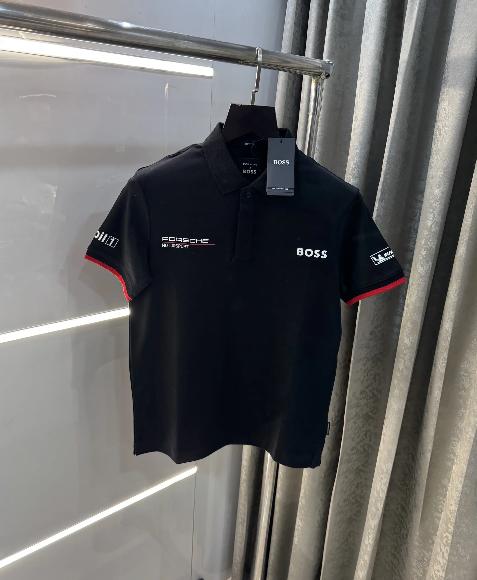 Hugo  Bos s  Black Porche Edition Premium Polo T-shirt