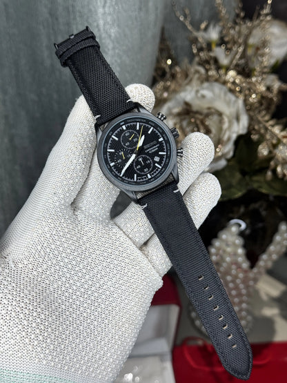 Seik o Chronograph All Black Premium Watch