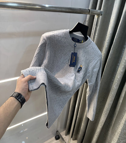 Ralph  Lauren Grey Teddy Edition Imported Pull Over