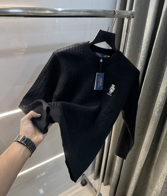 Ralph  Lauren Black Teddy Edition Imported Pull Over