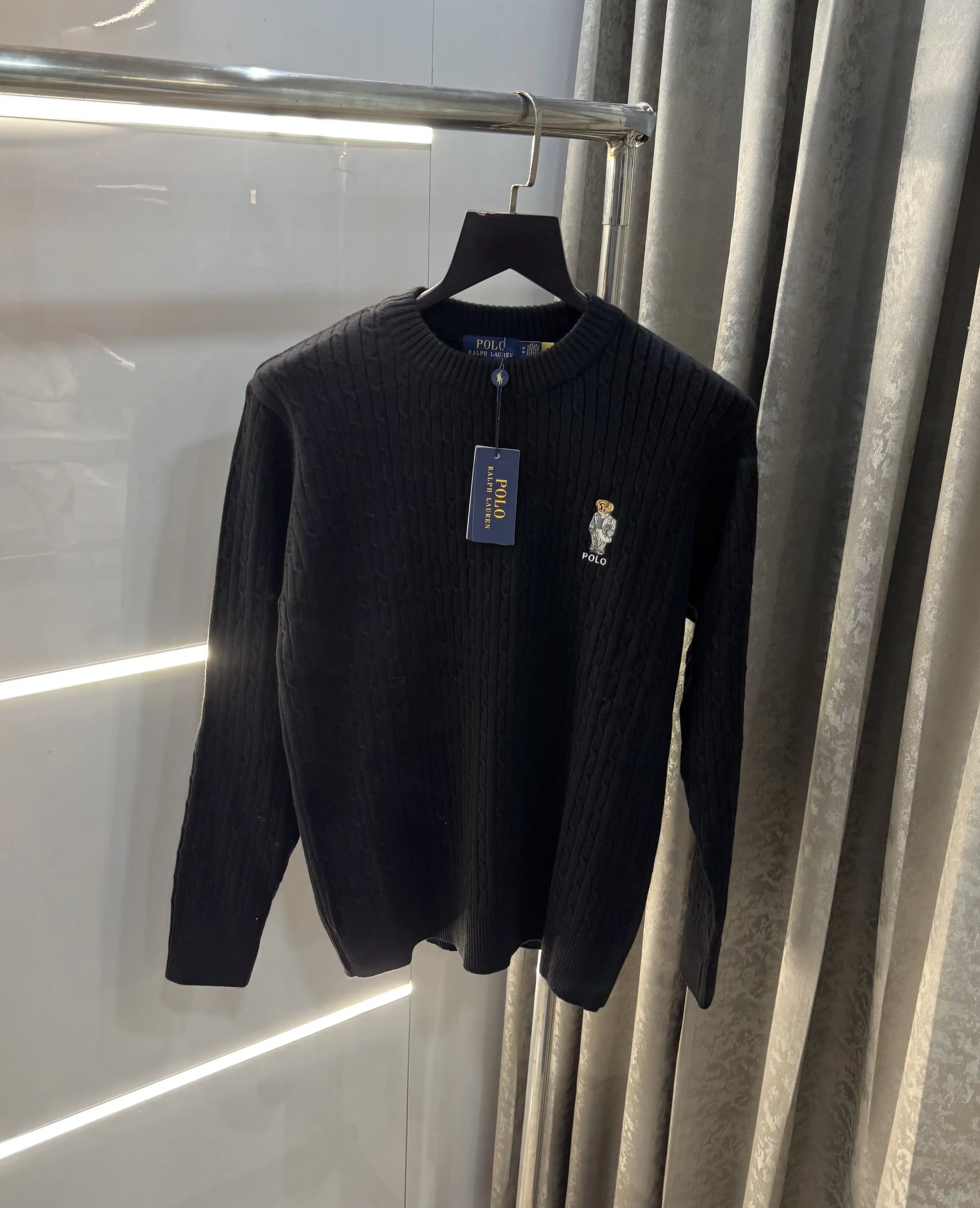 Ralph  Lauren Black Teddy Edition Imported Pull Over