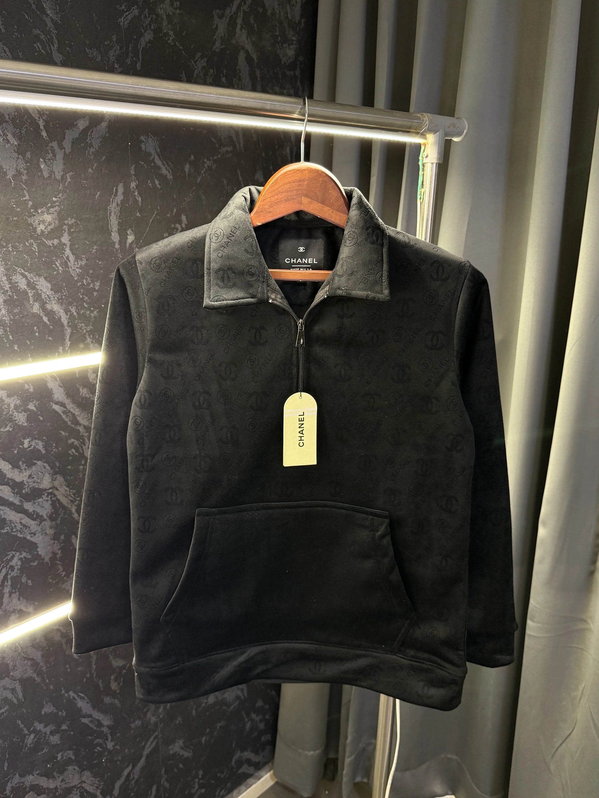 Chane l Paris Imported Sweatshirt ( Black )