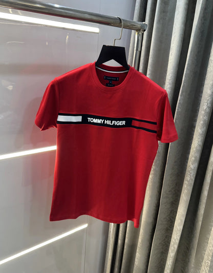 Tommy Hilfiger Red Logo Work Premium T-Shirt
