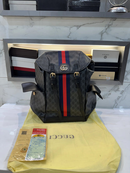 Gucci Black Monogram Luxury Bagpack With DustBag
