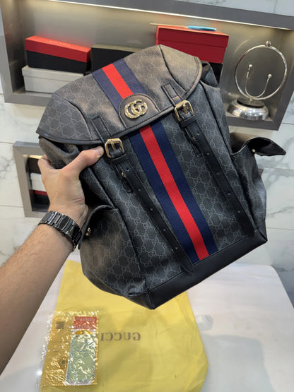 Gucci Black Monogram Luxury Bagpack With DustBag