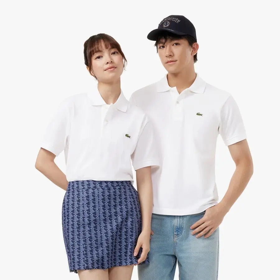 Lacost e White Embroidery Logo Premium Polo T-Shirt