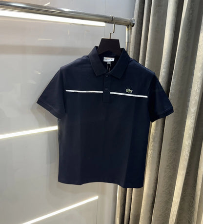 Lacost e Navy Blue Embroidery Logo Premium Polo T-Shirt