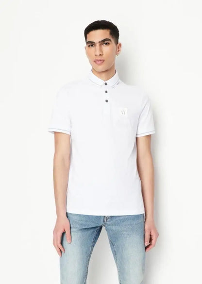 Arman i Exchange White Patch Logo Premium Polo T-Shirt