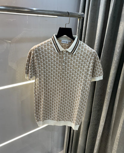 Lacost e Cream Imported Knitted Polo T-Shirt