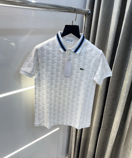 Lacost e White Logo Work Premium Polo T-Shirt