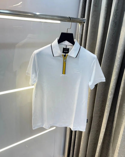Hugo  Boss White Porsche Limited Edition Premium Polo T-shirt