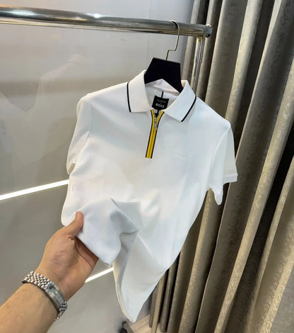 Hugo  Boss White Porsche Limited Edition Premium Polo T-shirt