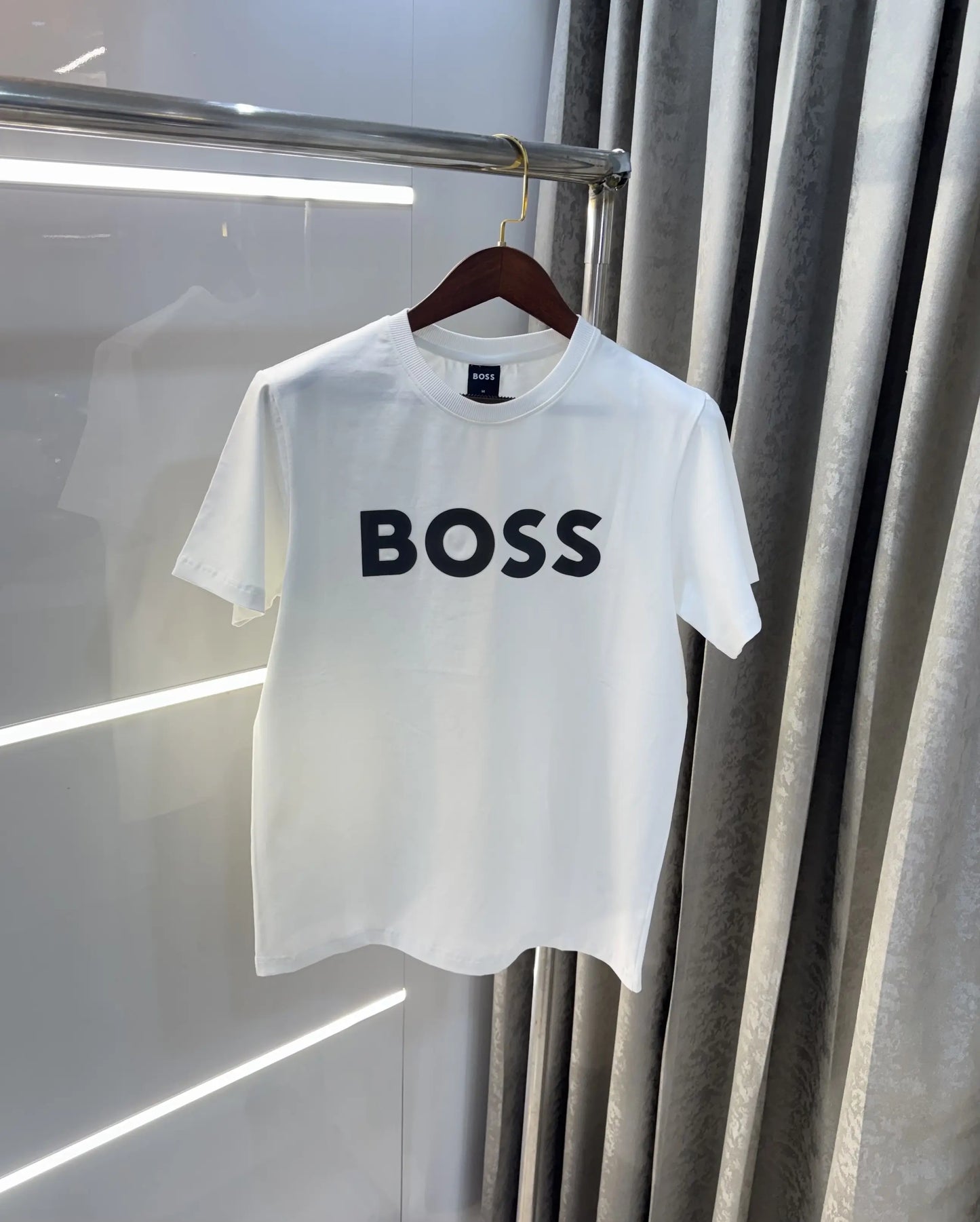 Hugo Bos s White Logo Print Premium T-Shirt