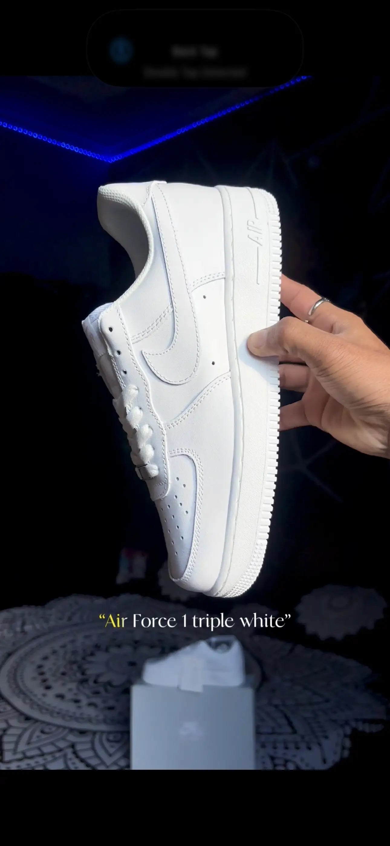 Nike Airforce 1 Triple White Unisex Model
