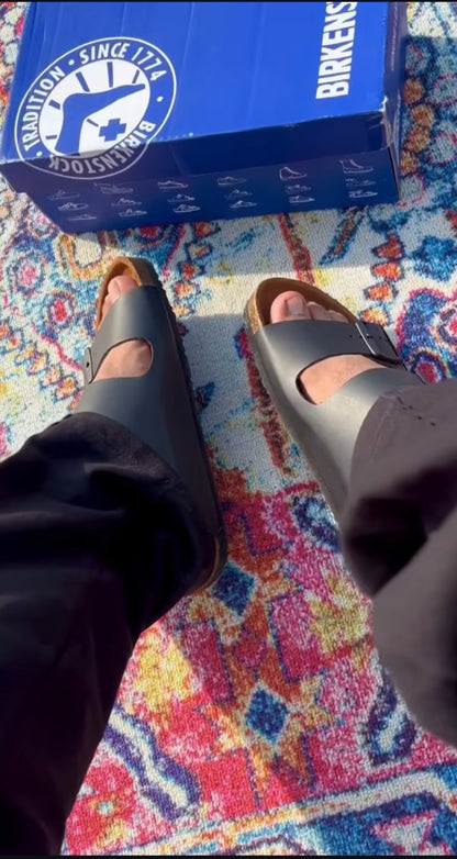 Birkenstock Arizona Black Brown softy leather