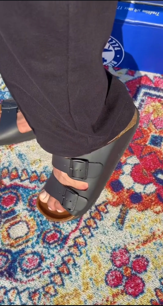 Birkenstock Arizona Black Brown softy leather